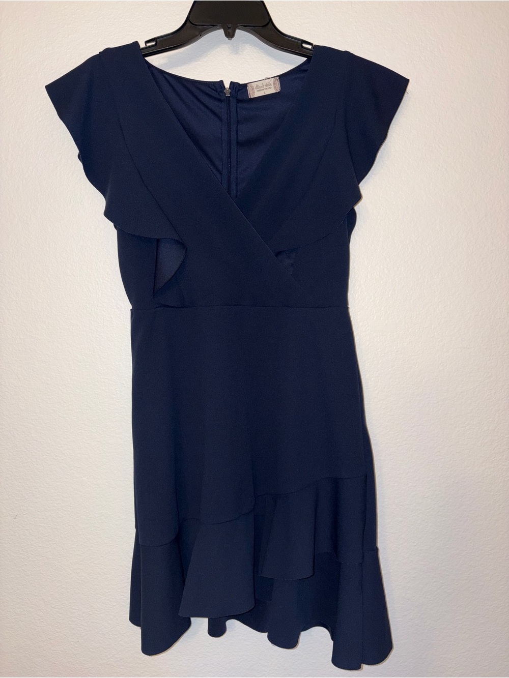 Altar'd State Navy Ruffle Wrap Dress